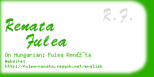 renata fulea business card